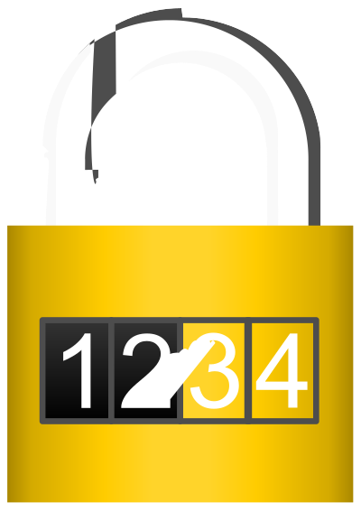 Combination lock clipart