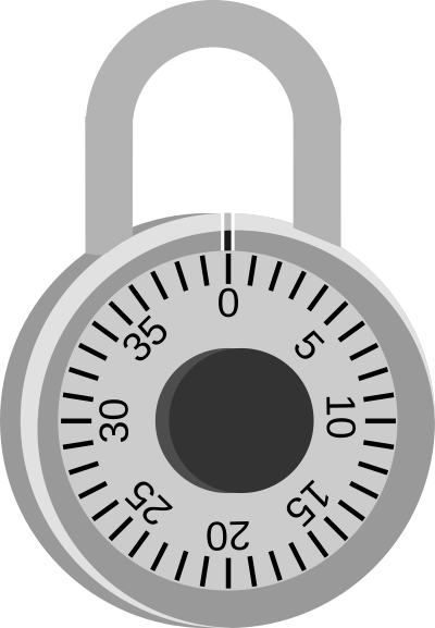 Combination Padlock clipart