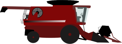 Combine harvester clipart
