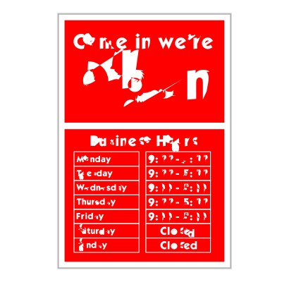 Come in we're open clipart
