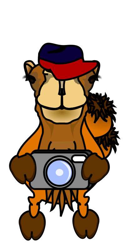 Comic Camel - Photographer clipart
