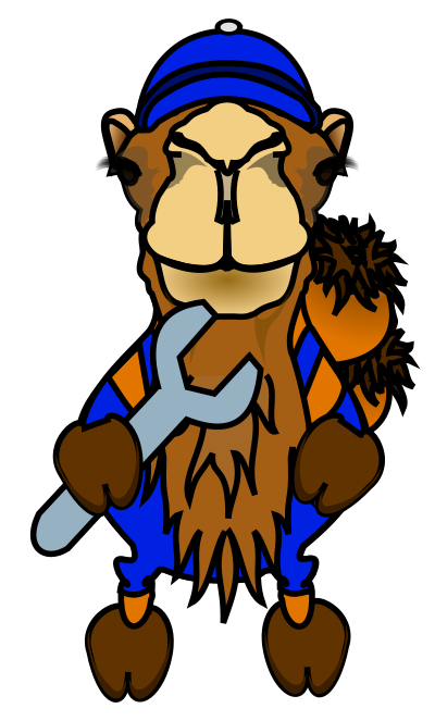 Comic Camel - Worker clipart