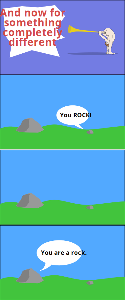 Comic challenge rock. clipart