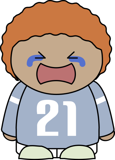 Comic character is upset clipart