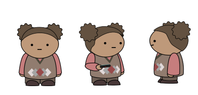 Comic character wearing a sweater vest clipart