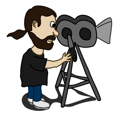 Comic characters: Filmmaker clipart