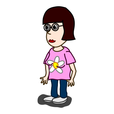 Comic characters: Girl clipart