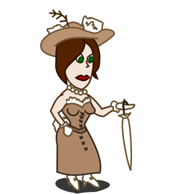 Comic characters: Lady clipart