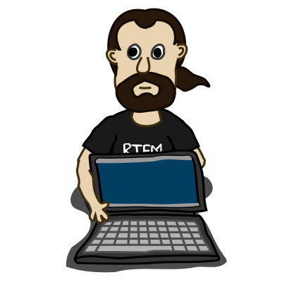 Comic characters: Laptop clipart