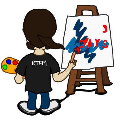 Comic characters: Painter clipart