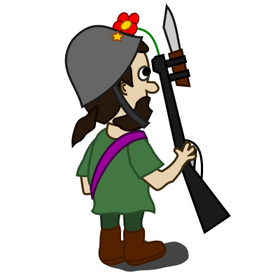 Comic characters: Soldier clipart
