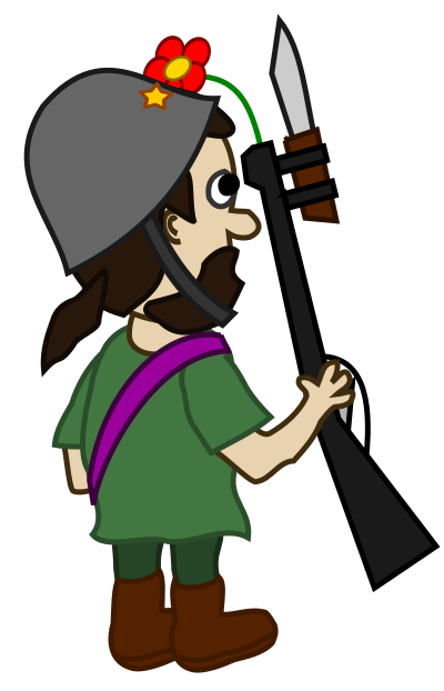 Comic characters: Soldier ns clipart
