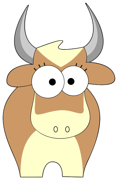 Comic Cow Character clipart