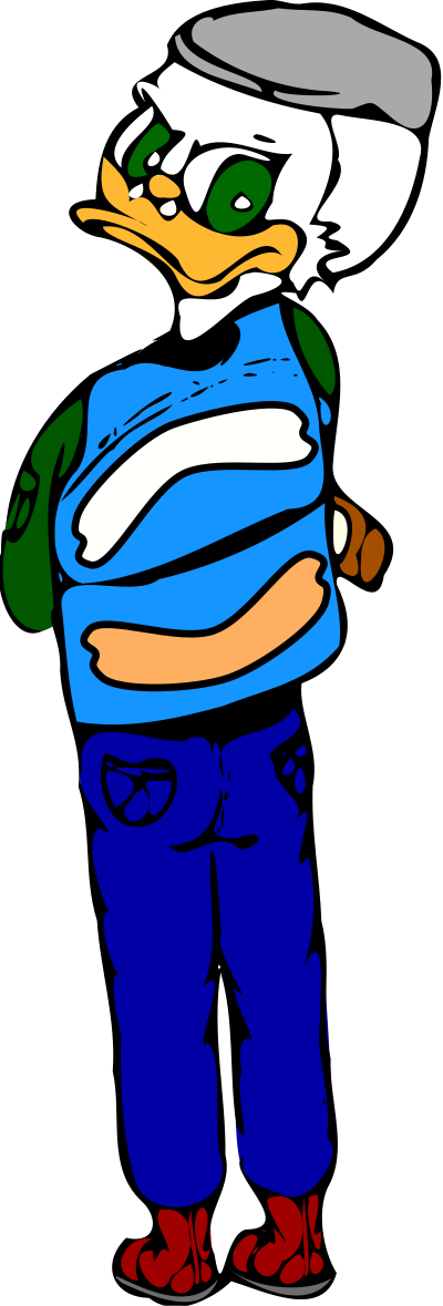 Comic duck 2 clipart