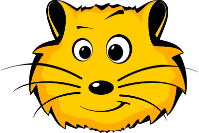 Comic hamster face clipart