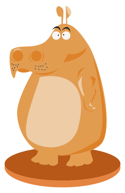 Comic Hippo clipart