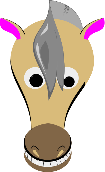 Comic Horse Face clipart