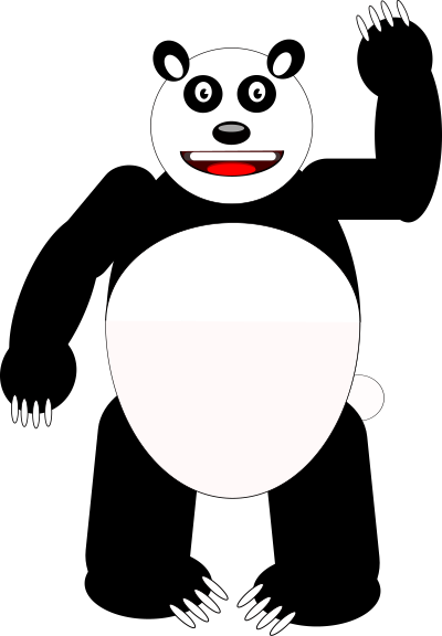 Comic Panda clipart