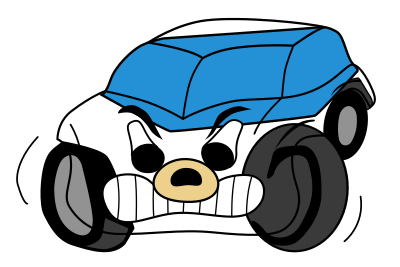 Comic Red Angry Car clipart