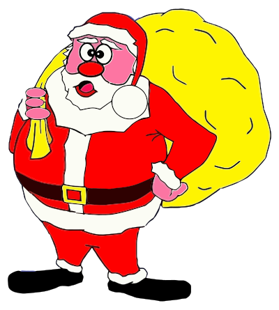 Comic Santa Claus clipart
