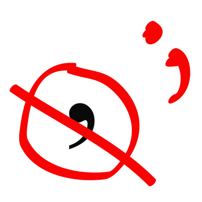 Comma semicolon clipart