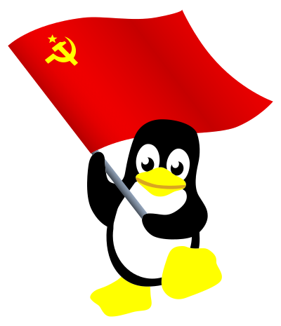 Commie tux clipart