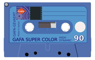 Compact cassette clipart