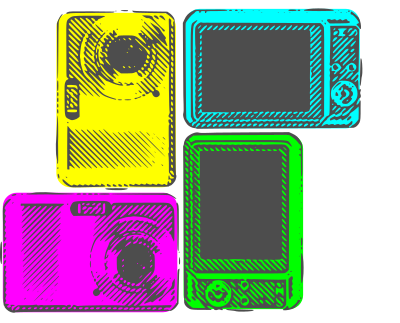 Compact digital cameras clipart