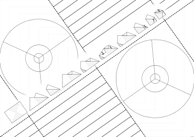 Compact Disc paper envelope fold pattern clipart