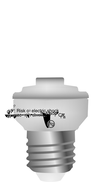 Compact fluorescent light bulb clipart
