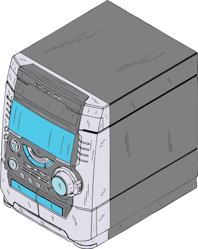 Compact stereo clipart