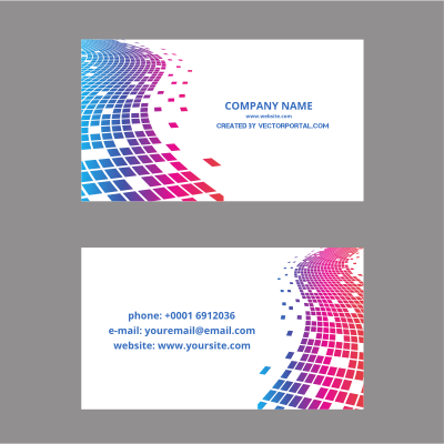 Company business card design clipart