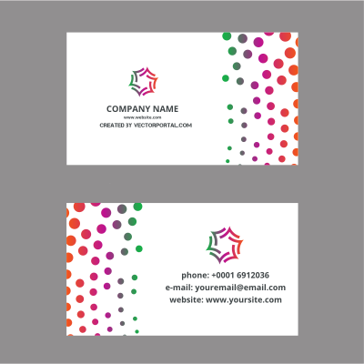 Company business card template clipart