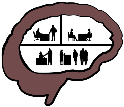 Compartmentalized brain clipart