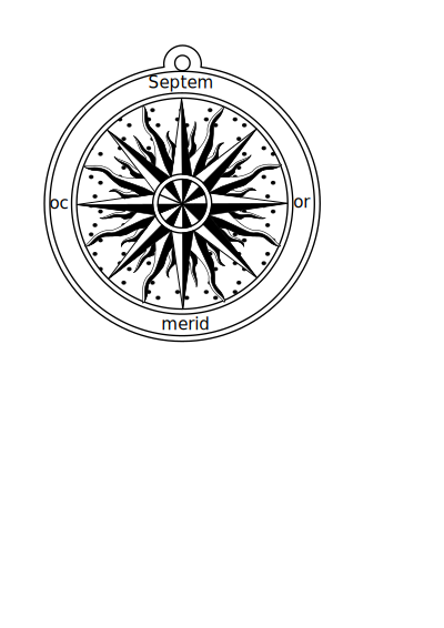 Compass Rose 1595 clipart