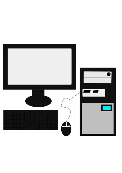 Computador de mesa clipart
