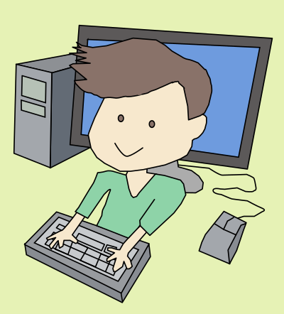 Computer Boy Cartoon clipart