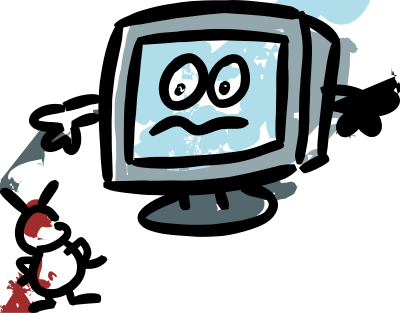 Computer & Bug clipart