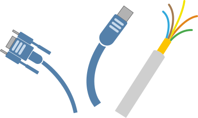 Computer cables clipart
