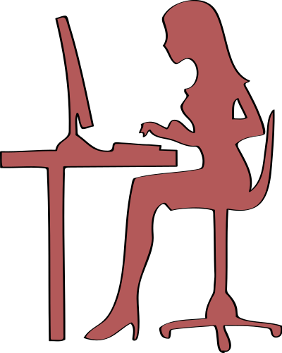 Computer desk clipart
