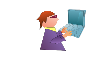 Computer geek clipart