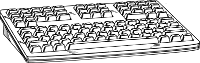 Computer keyboard 1 clipart