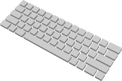 Computer keyboard 3D clipart