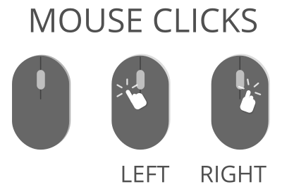 Computer Mouse Clicks minimal clipart