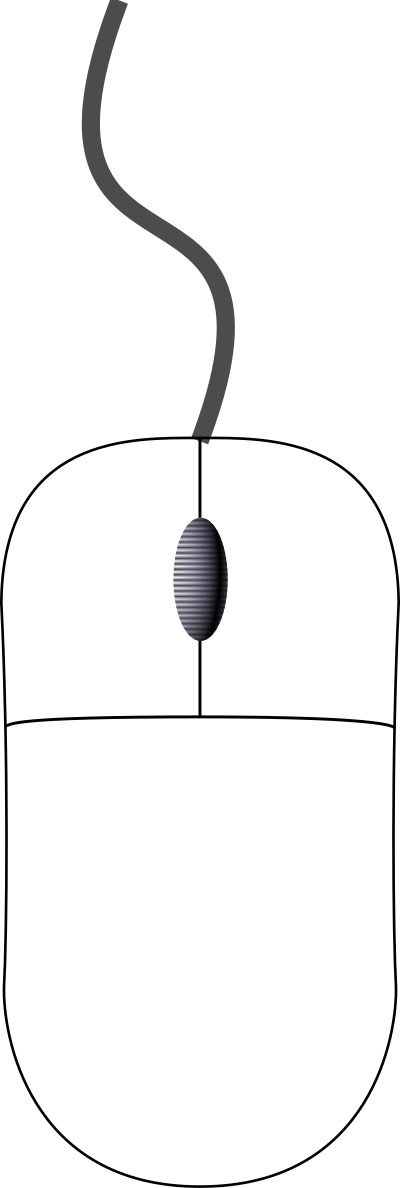 Computer mouse (top-down view) clipart