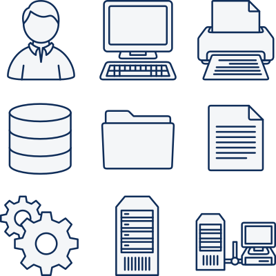 Computer Network Icons clipart