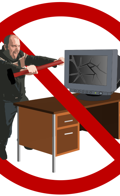Computer Rage Forbidden clipart