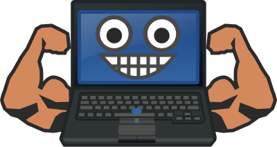 Computer ready for work clipart