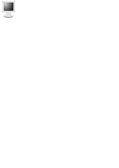 Computer Screen Icon (Grayscale) clipart