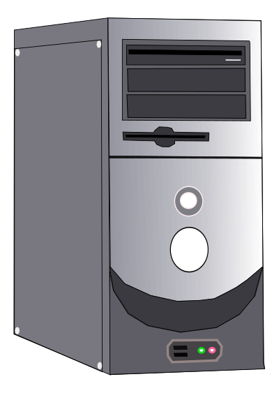 Computer system case clipart